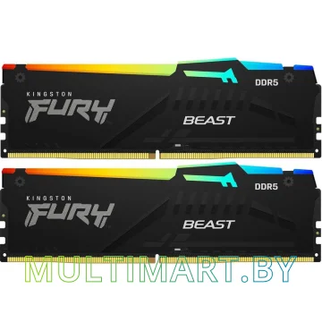 Оперативная память Kingston FURY Beast RGB 2x16GB DDR5 PC5-44800 (KF556C36BBEAK2-32)
